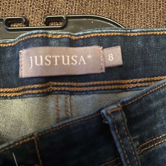 Just USA Dark Blue Wide Leg Jeans - Picture 2 of 6